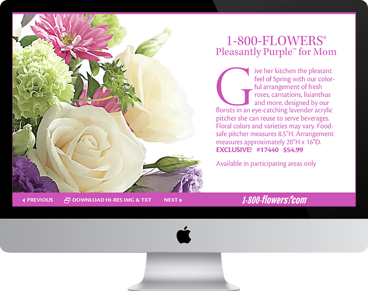 1-800-Flowers.com mother's day interactive flash presskit