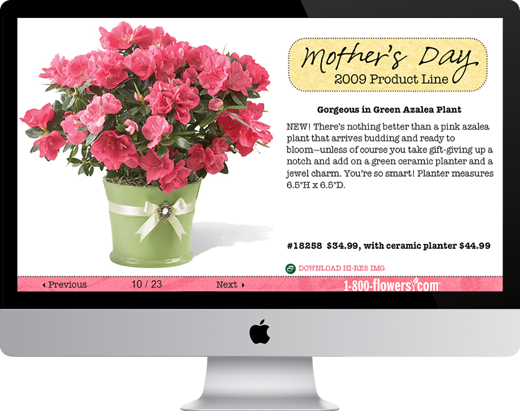 1-800-Flowers.com mother's day interactive flash presskit